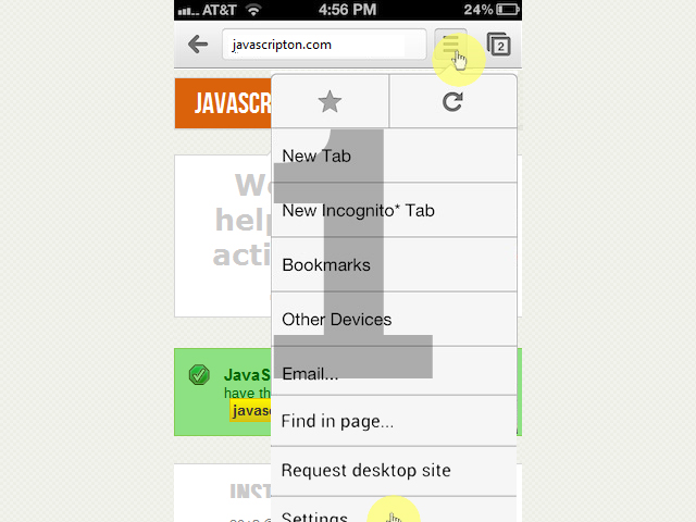 Como ativar o JavaScript no celular com o Chrome