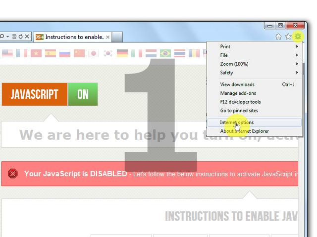 Activate Javascript In Ie 11