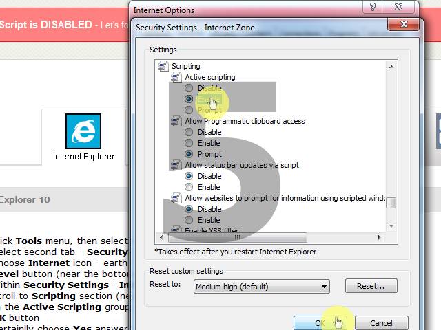 32 How To Enable Javascript In Internet Explorer 11